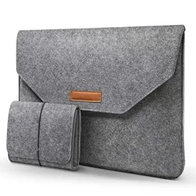 13.3 Inch Laptop Case, Felt Laptop Protective Sleeve Case with Additional Felt Pocket and Mouse Pad, Notebook Case for 13" MacBook Air Pro, Dell, Lenovo, HP