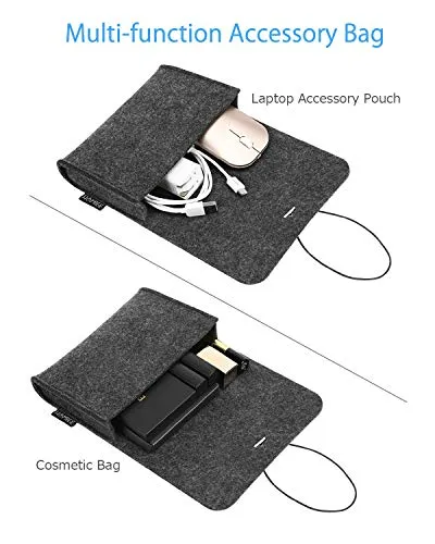 15.6 Inch Laptop Case, Felt Sleeve Bag Compatible with 16 Inch 15.6 Inch MacBook Pro 2018, MacBook Pro 2016, Surface Book 2, Dell XPS, 15 Inch Notebooks, Briefcase from Felt Tablet
