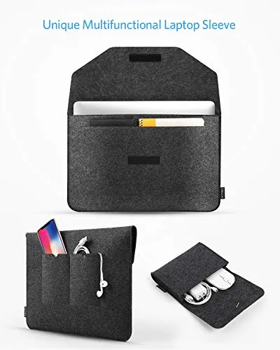 15.6 Inch Laptop Case, Felt Sleeve Bag Compatible with 16 Inch 15.6 Inch MacBook Pro 2018, MacBook Pro 2016, Surface Book 2, Dell XPS, 15 Inch Notebooks, Briefcase from Felt Tablet