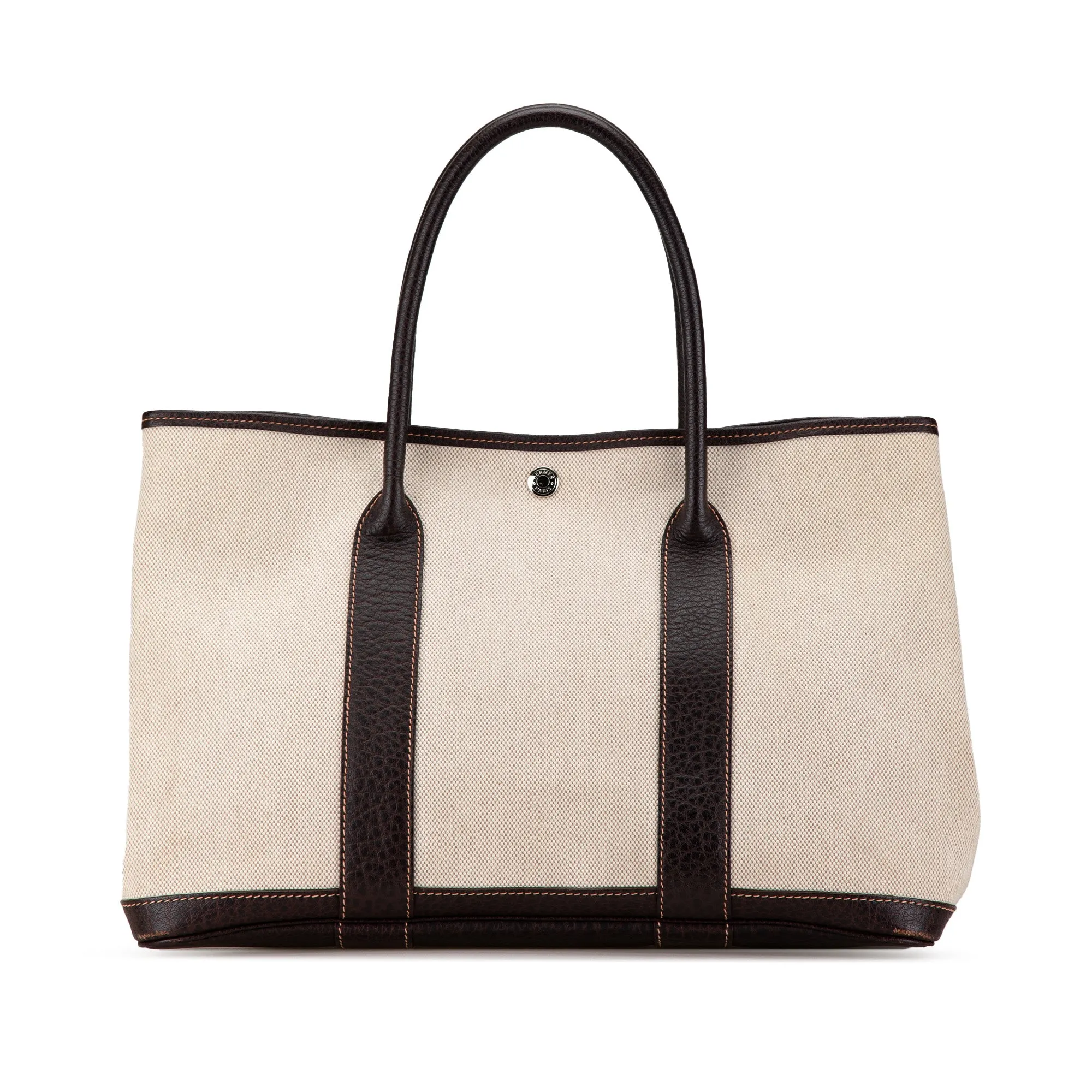 Beige Hermès Toile and Negonda Garden Party 36 Tote Bag