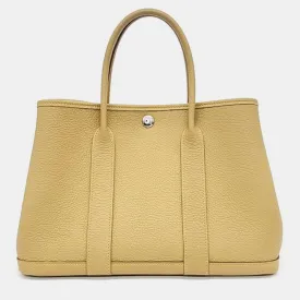 Beige Negonda Leather Garden Party 30 Tote Bag