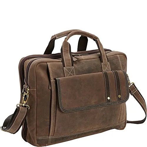 Bellino Tuscany Computer Leather Case, Briefcase Bag, Brown