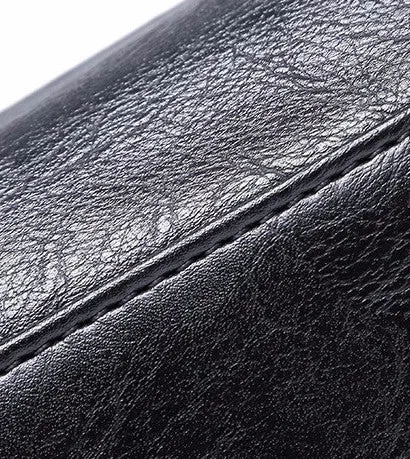 Black Men's PU Leather Briefcase