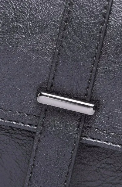 Black Men's PU Leather Briefcase