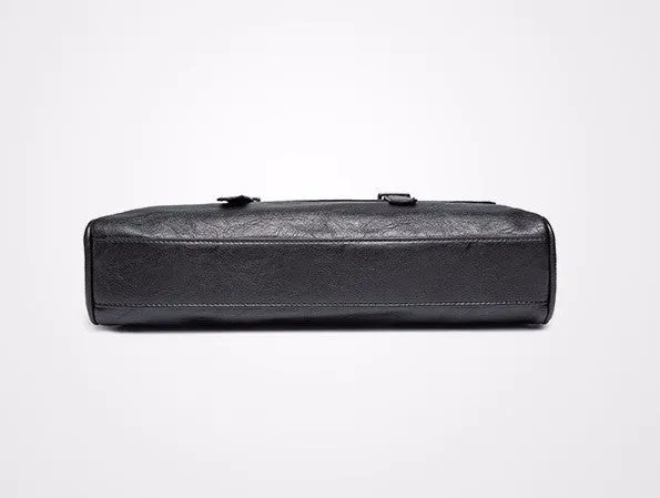 Black Men's PU Leather Briefcase