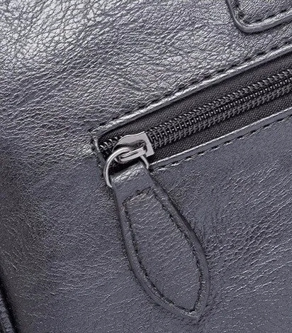 Black Men's PU Leather Briefcase