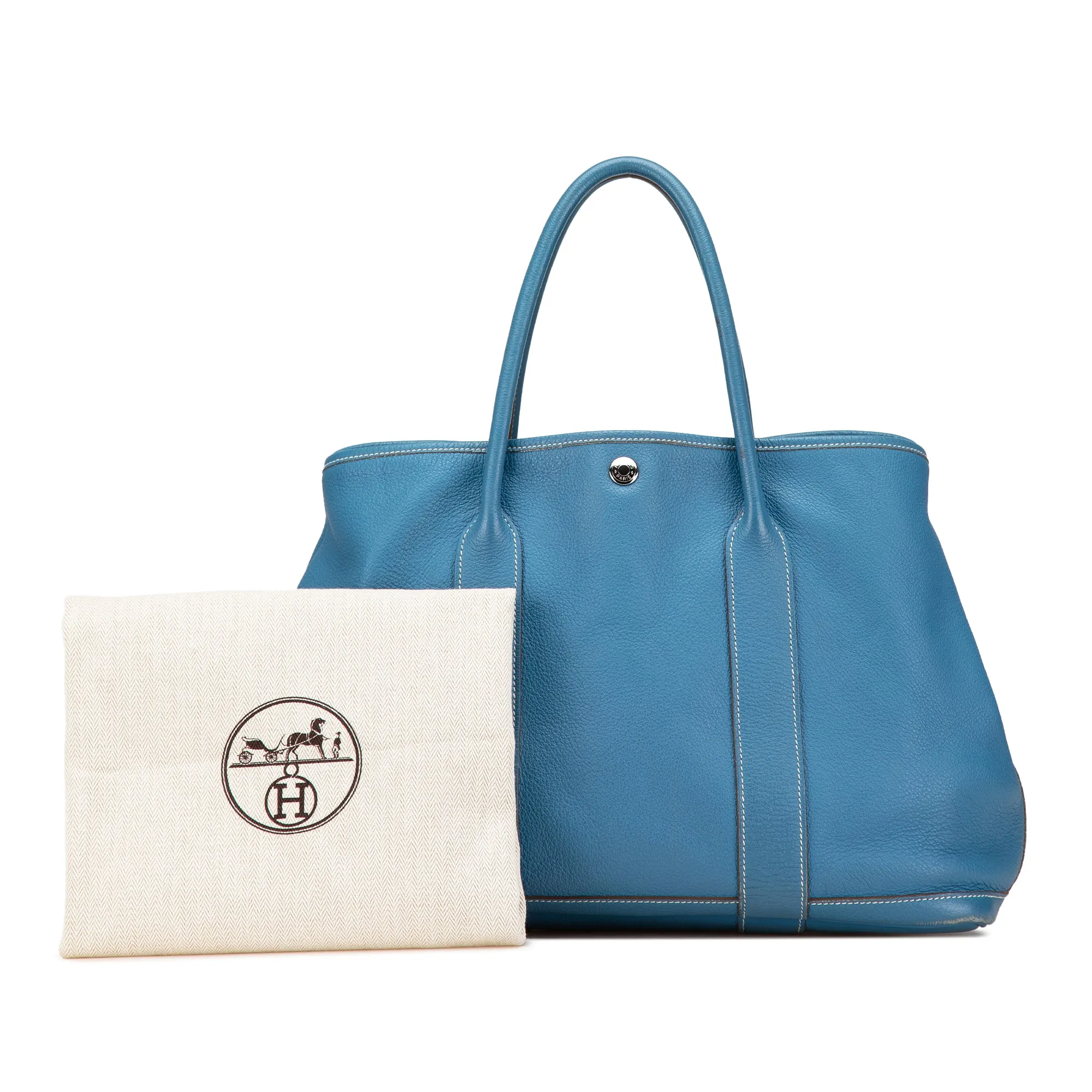 Blue Hermès Negonda Garden Party 36 Tote Bag