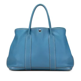 Blue Hermès Negonda Garden Party 36 Tote Bag
