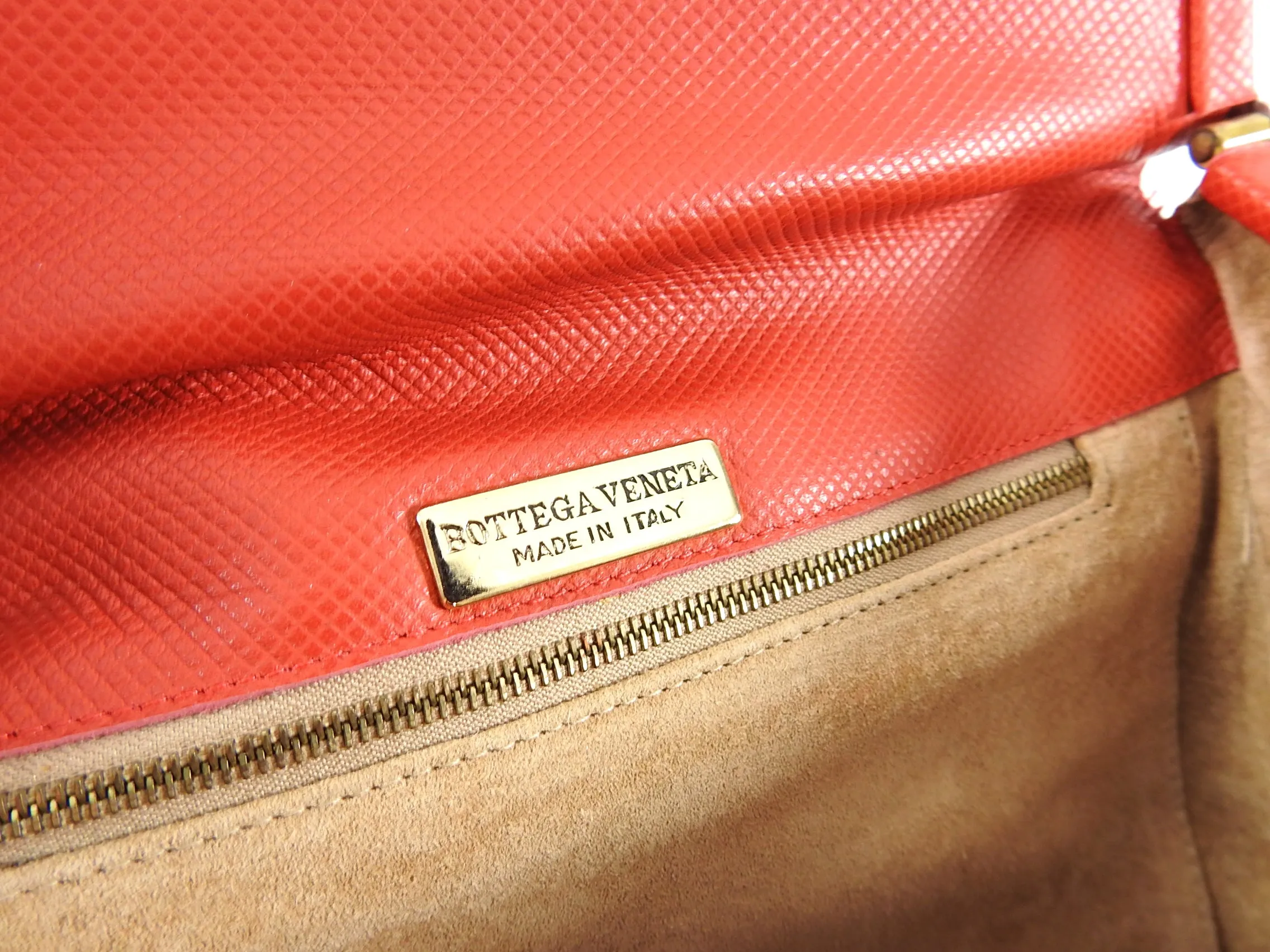 Bottega Veneta Vintage Large Red Leather Creel Crossbody Bag