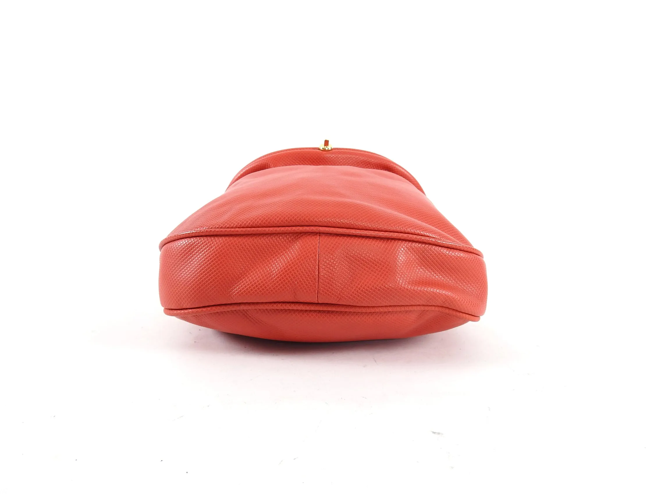 Bottega Veneta Vintage Large Red Leather Creel Crossbody Bag