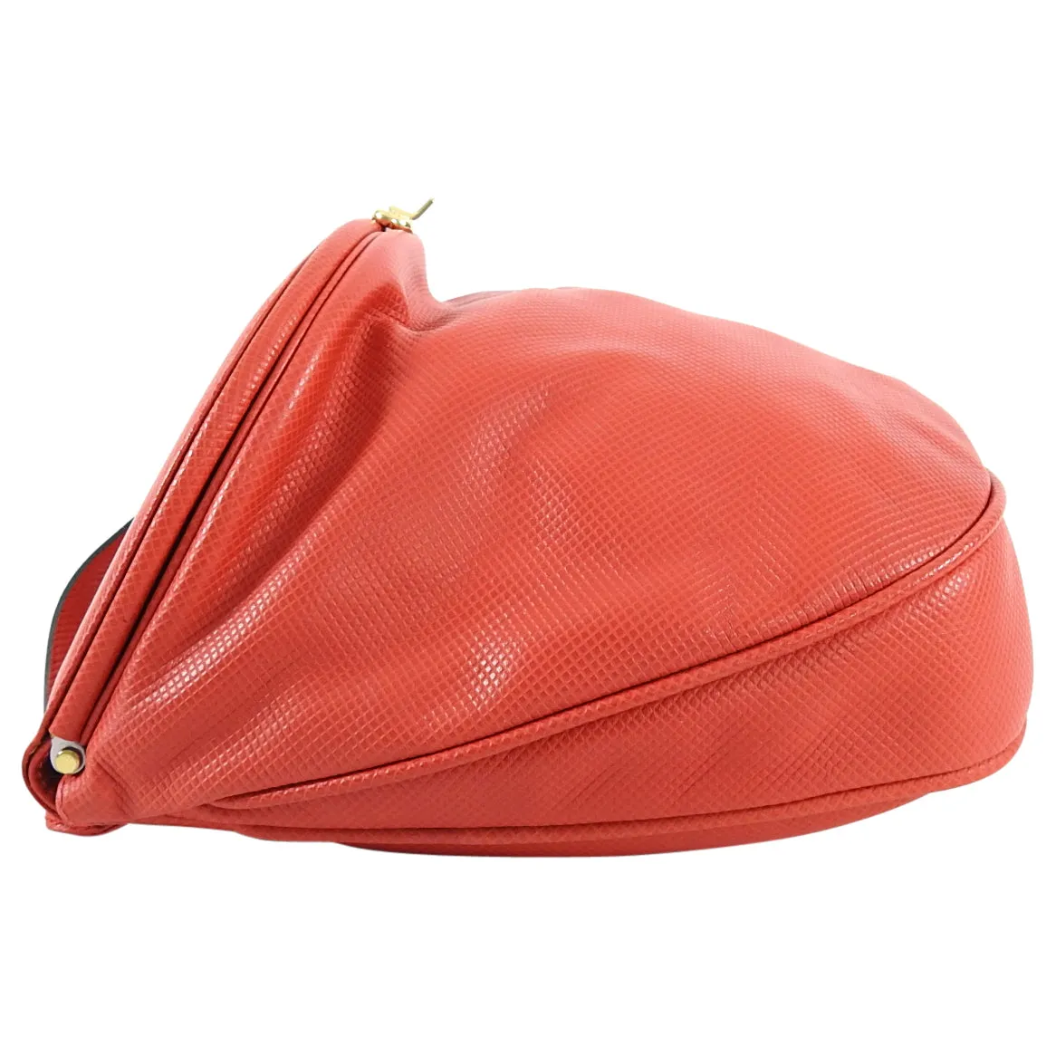 Bottega Veneta Vintage Large Red Leather Creel Crossbody Bag