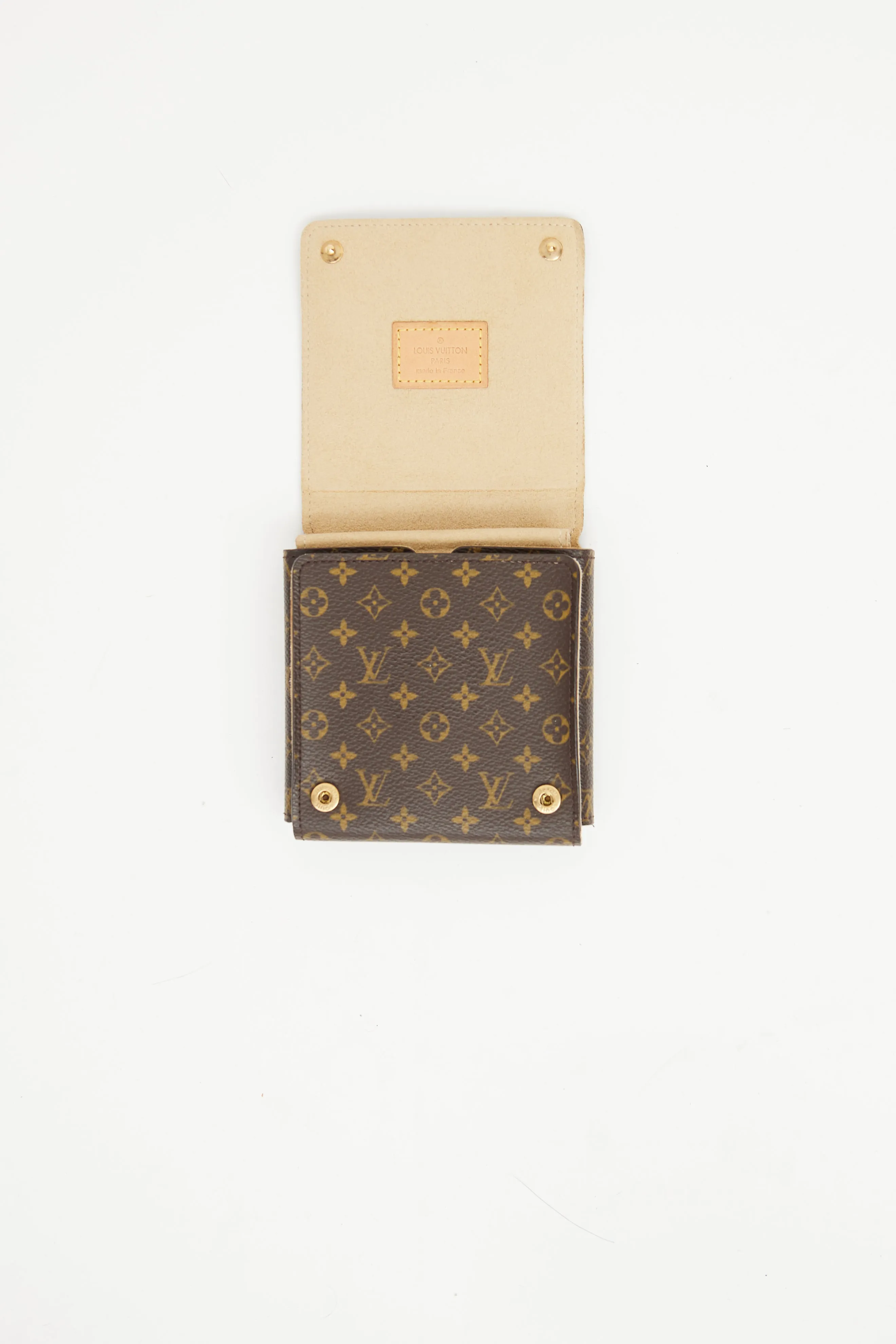 Brown Monogram Folding Jewelry Box