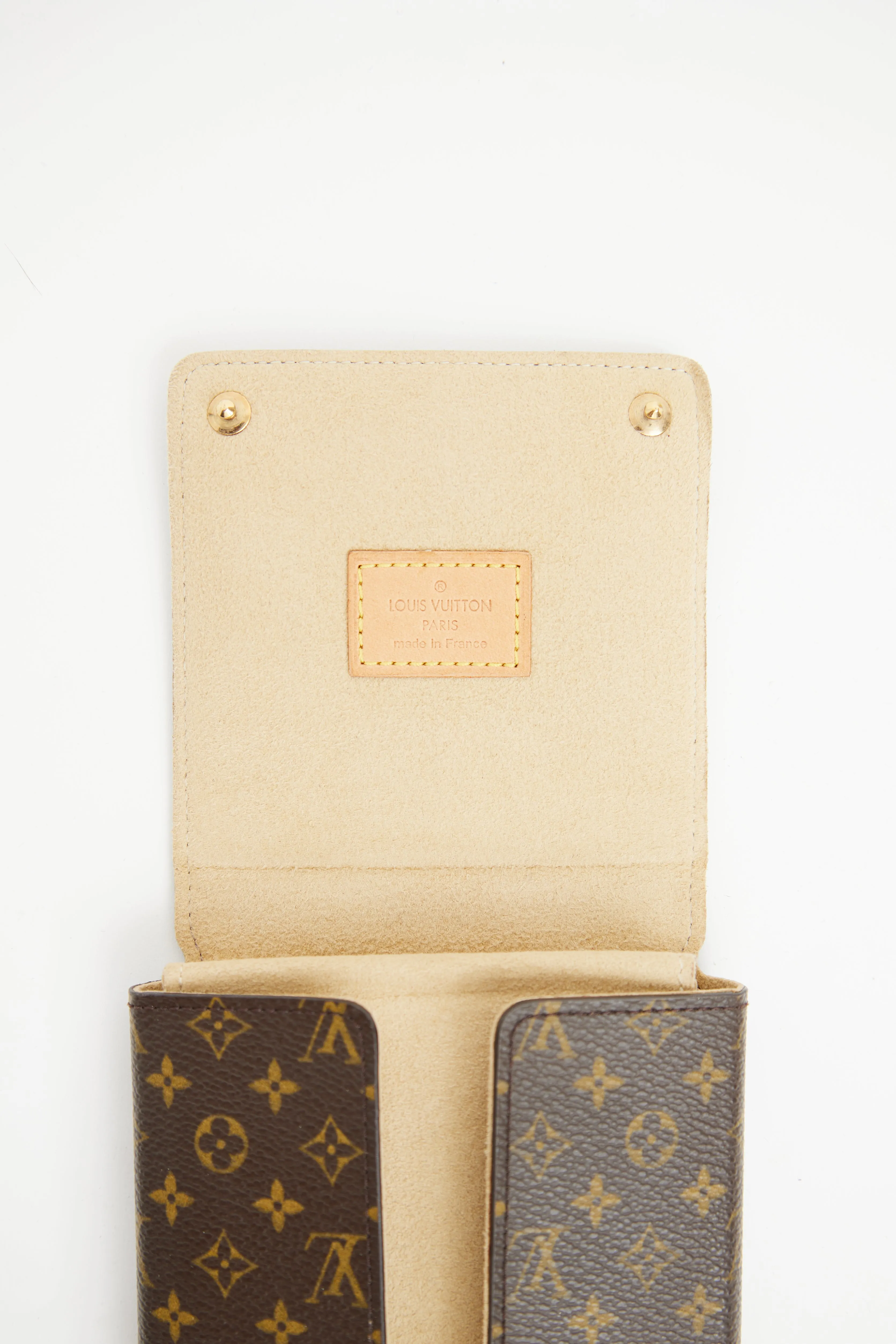 Brown Monogram Folding Jewelry Box