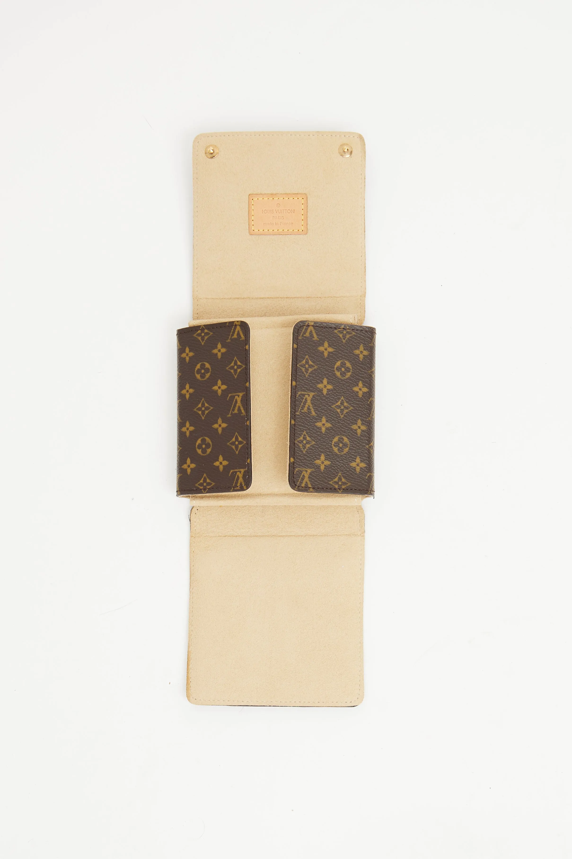 Brown Monogram Folding Jewelry Box