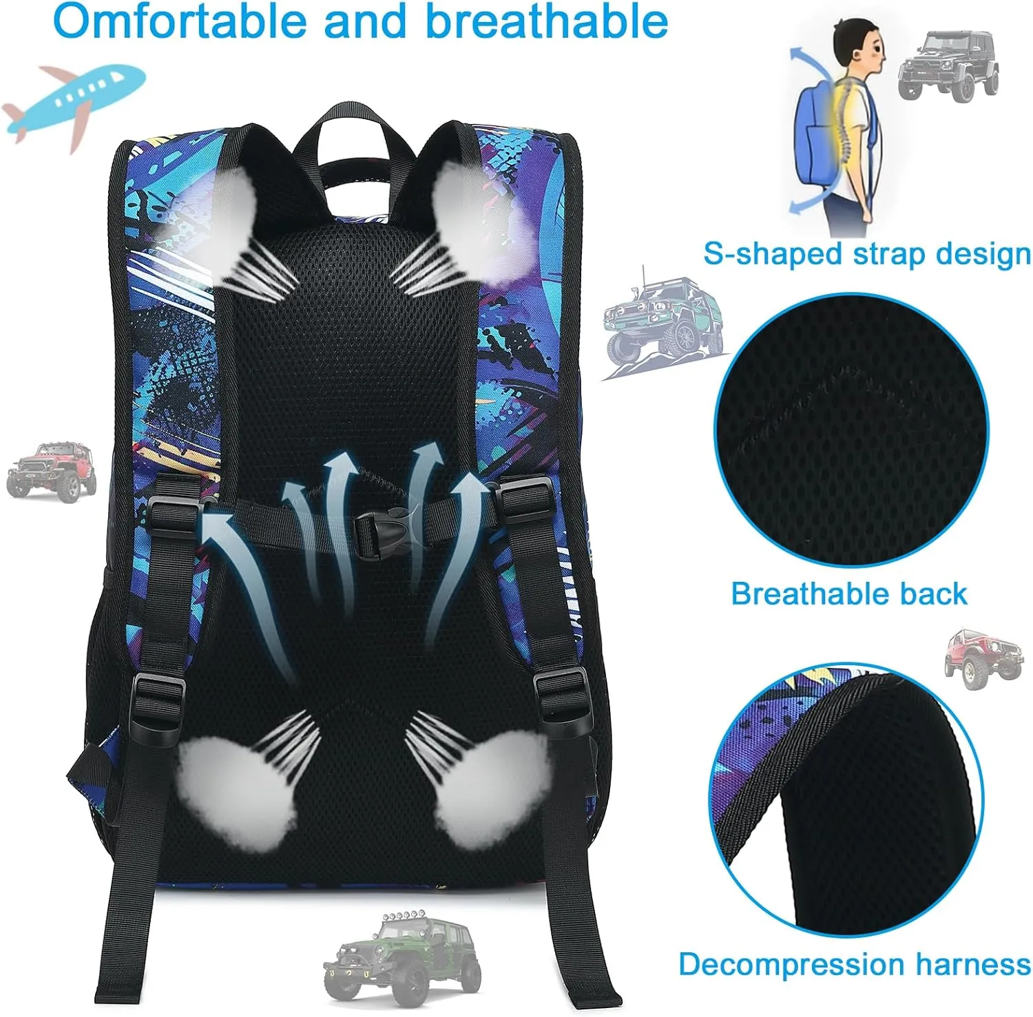 BTOOP Toddler Backpack Boys Cute Kids School Backpack Preschool Kindergarten Bookbags Nursery Daycare Toddler Bags 