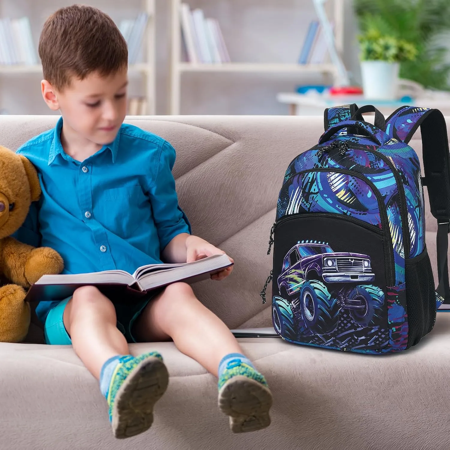 BTOOP Toddler Backpack Boys Cute Kids School Backpack Preschool Kindergarten Bookbags Nursery Daycare Toddler Bags 