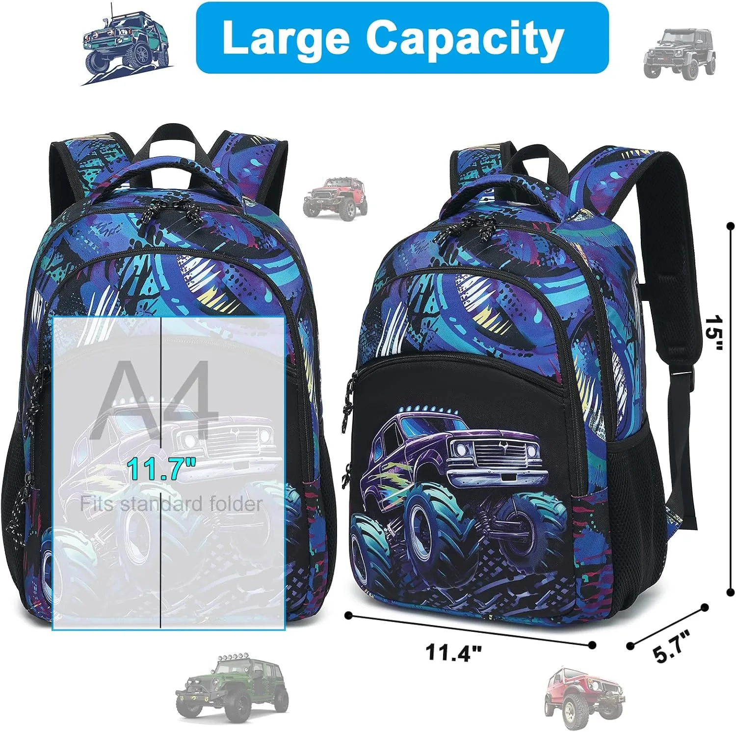 BTOOP Toddler Backpack Boys Cute Kids School Backpack Preschool Kindergarten Bookbags Nursery Daycare Toddler Bags 