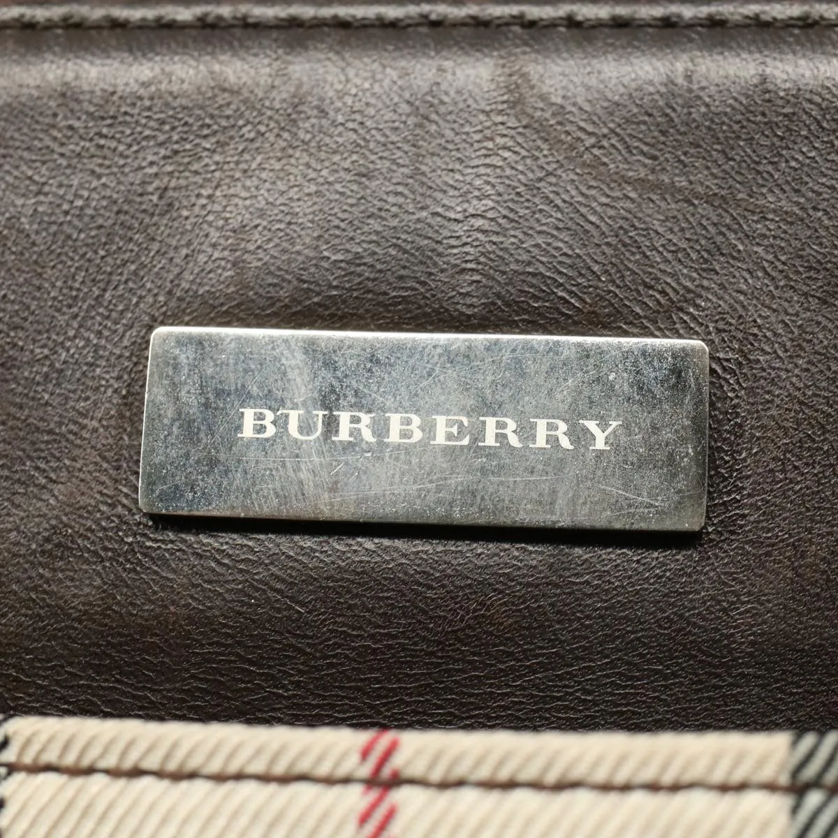 Burberry Check Link  Synthetic Tote Bag ()