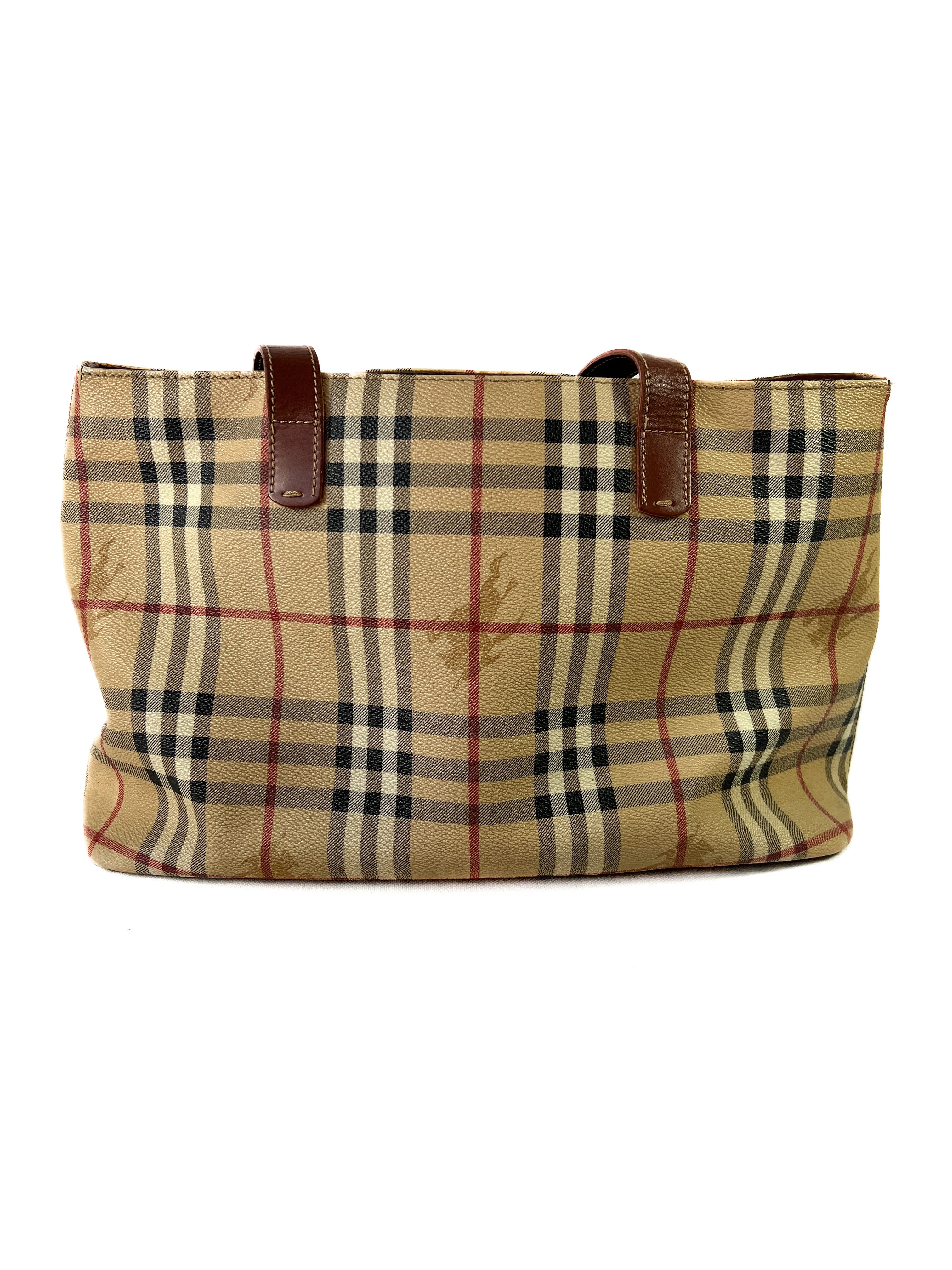 Burberry classic check coated canvas tote