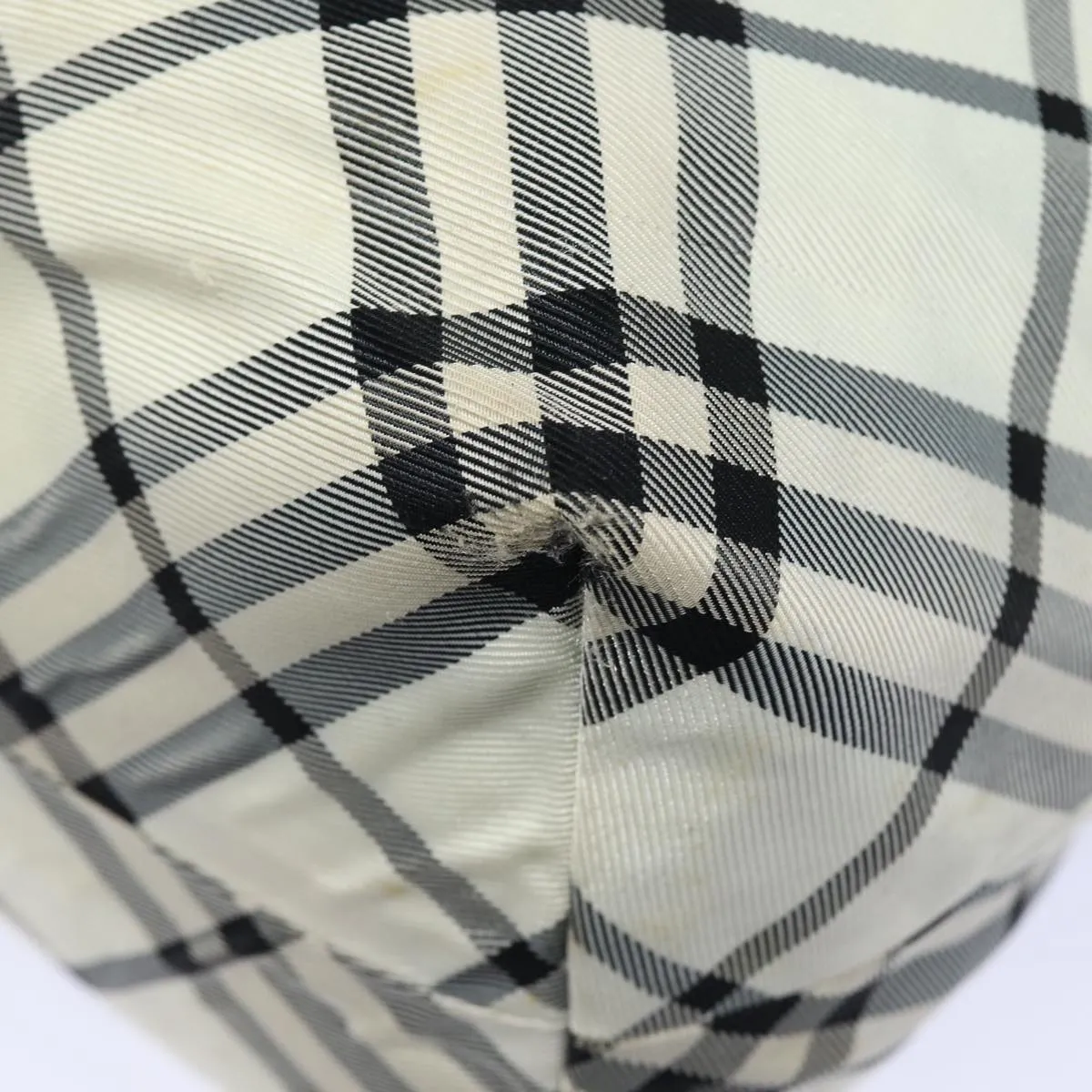 BURBERRY Nova Check Blue Label Tote Bag Canvas Beige Auth ac3068