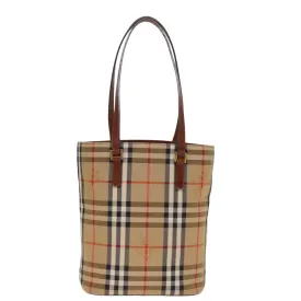 BURBERRY Nova Check Tote Bag Canvas Beige  ep4573