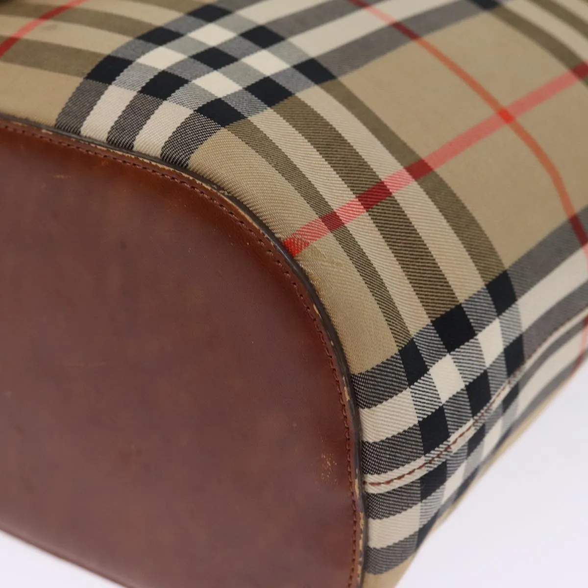 BURBERRY Nova Check Tote Bag Canvas Beige  ep4573