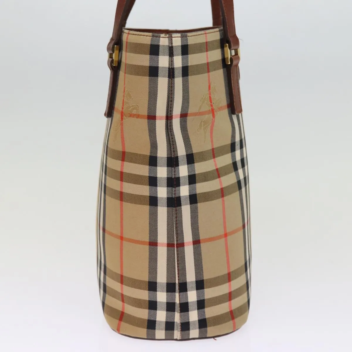 BURBERRY Nova Check Tote Bag Canvas Beige  ep4573