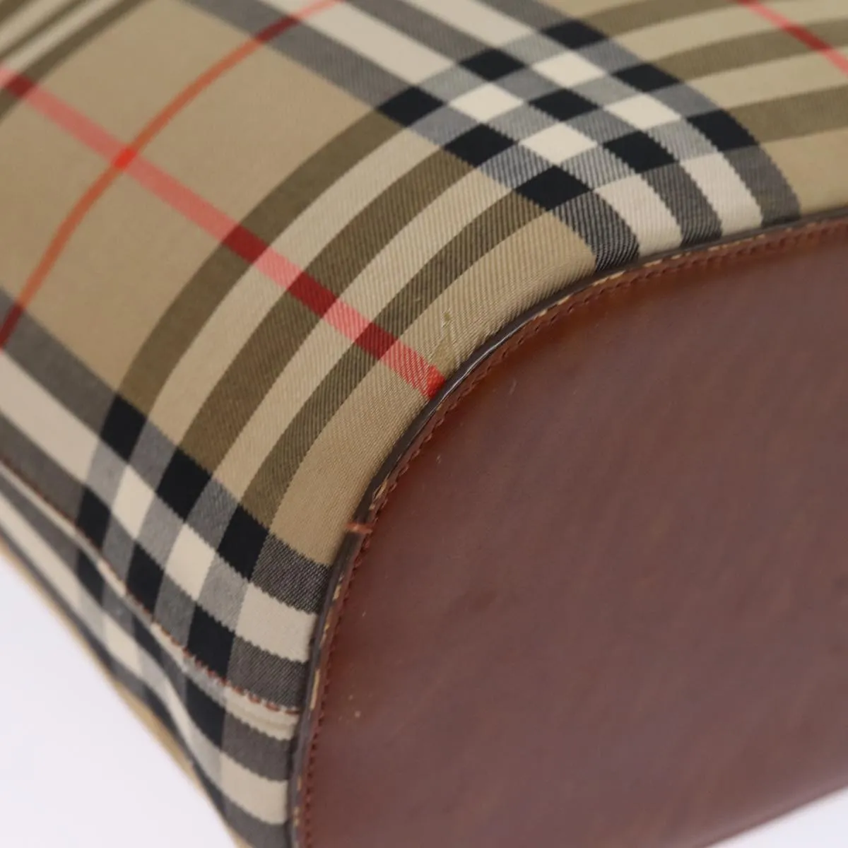 BURBERRY Nova Check Tote Bag Canvas Beige  ep4573