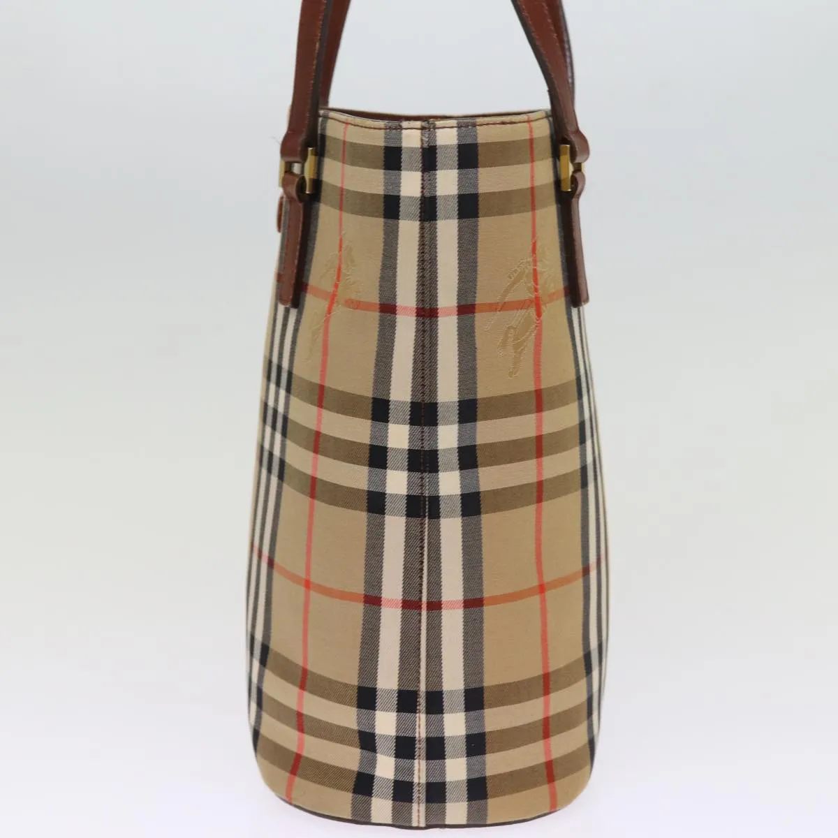 BURBERRY Nova Check Tote Bag Canvas Beige  ep4573