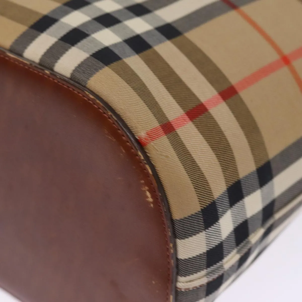 BURBERRY Nova Check Tote Bag Canvas Beige  ep4573