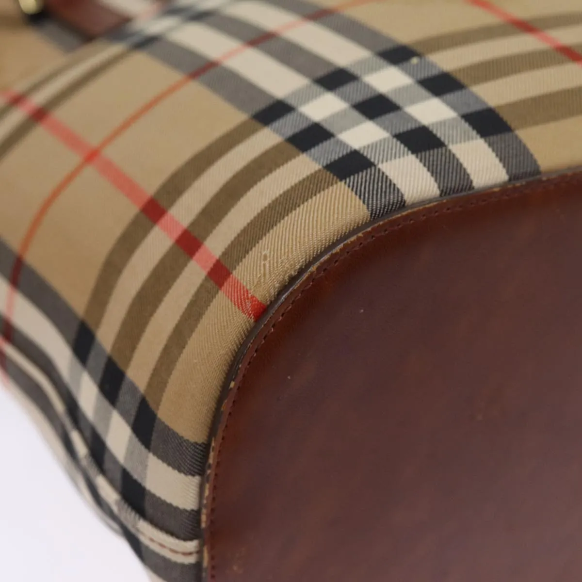 BURBERRY Nova Check Tote Bag Canvas Beige  ep4573