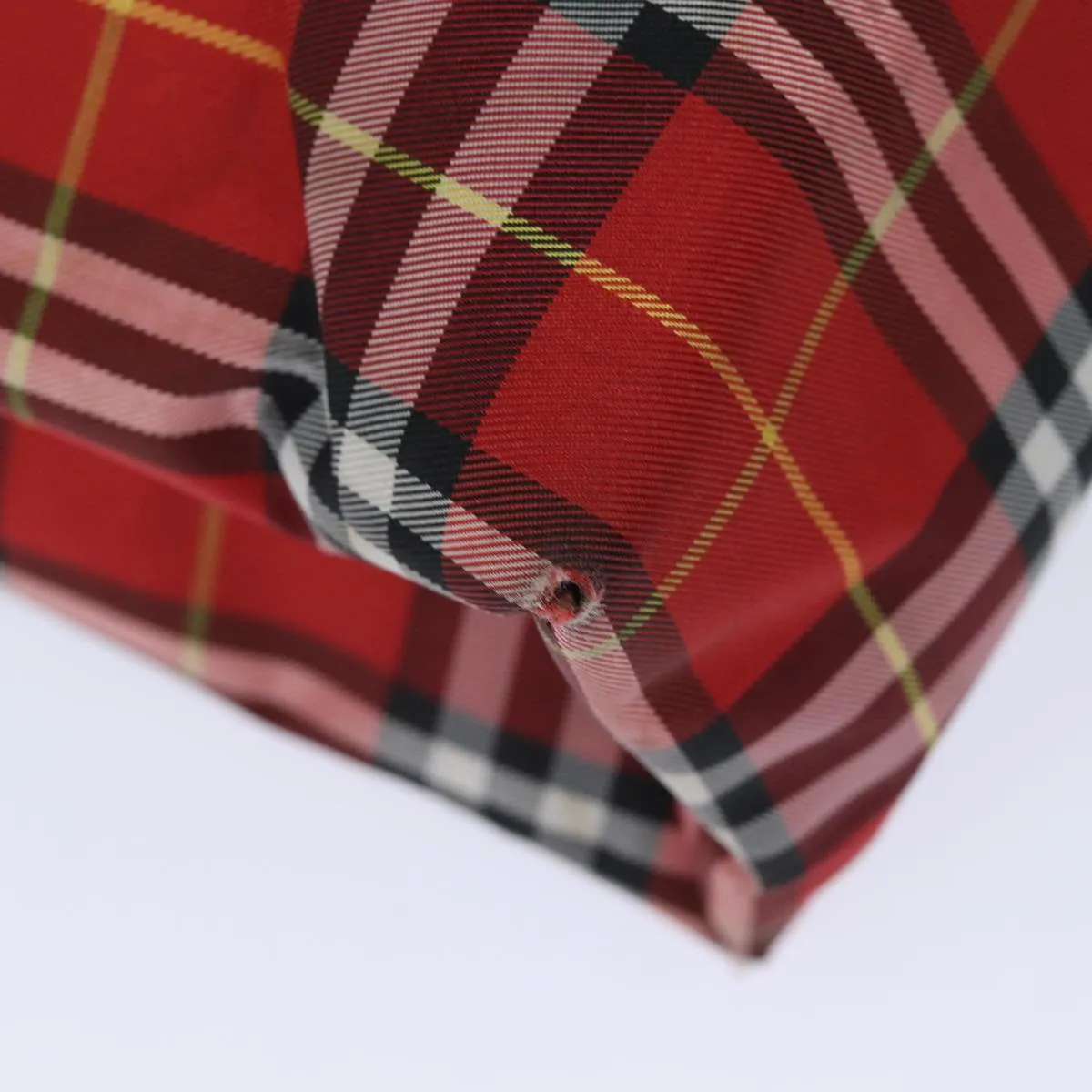 BURBERRY Nova Check Tote Bag Canvas Red  bs15730