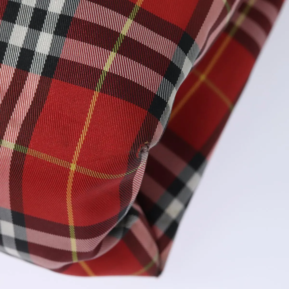 BURBERRY Nova Check Tote Bag Canvas Red  bs15730