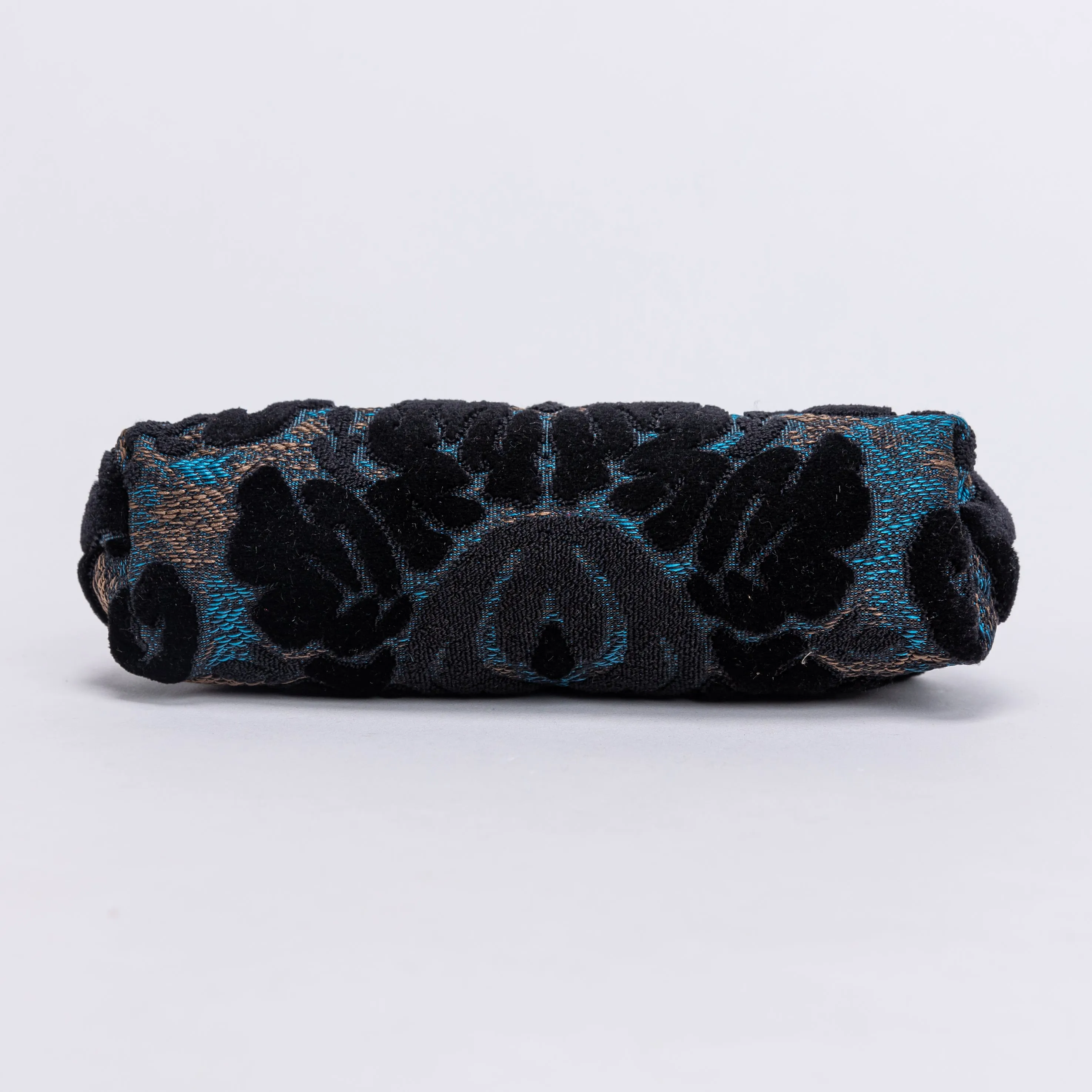 Burnout Velvet Black Alma Clutch