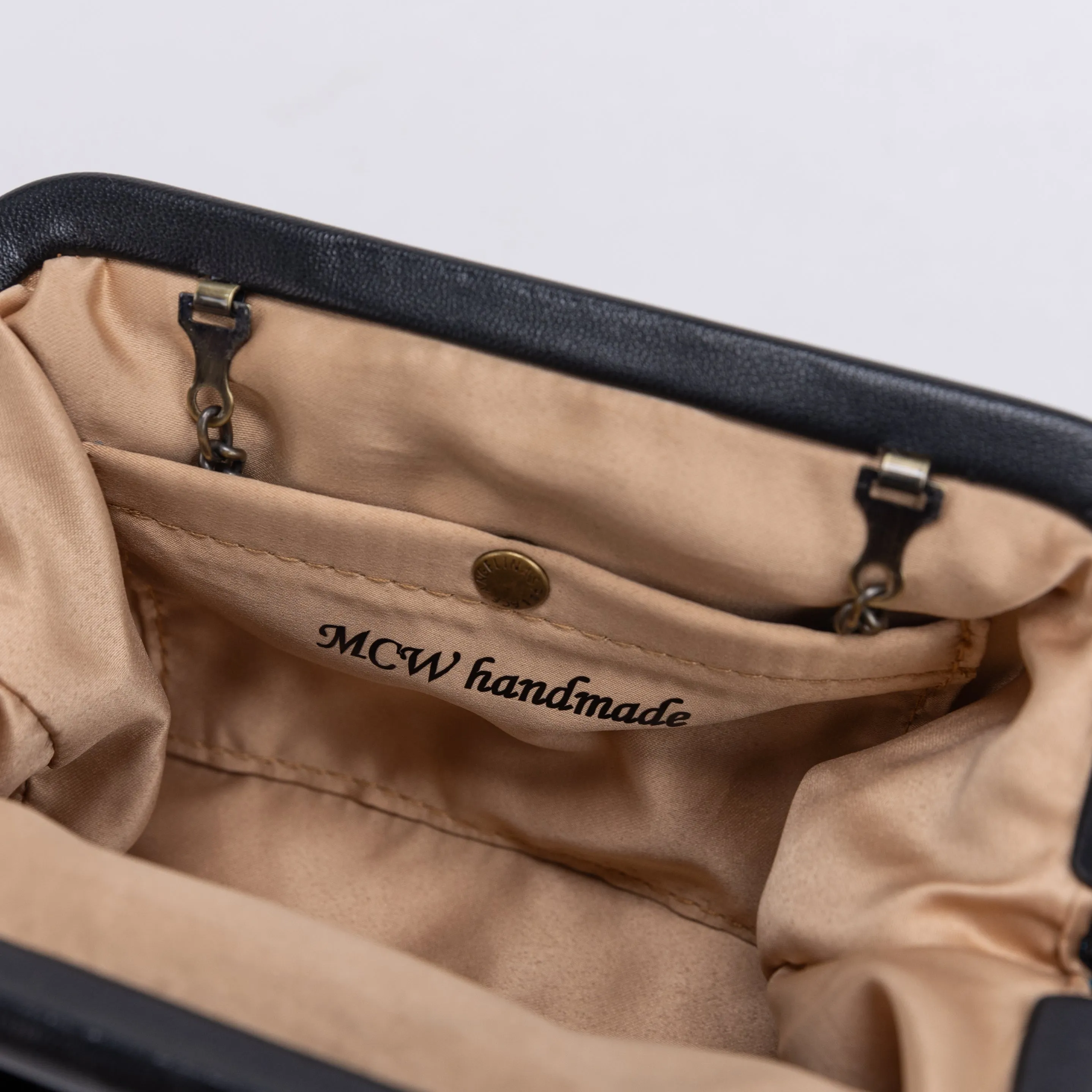 Burnout Velvet Black Alma Clutch