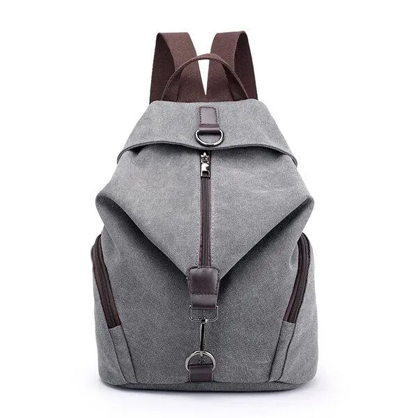 Casual Canvas Women Backpack Travel BackBag Large Capacity School Bag