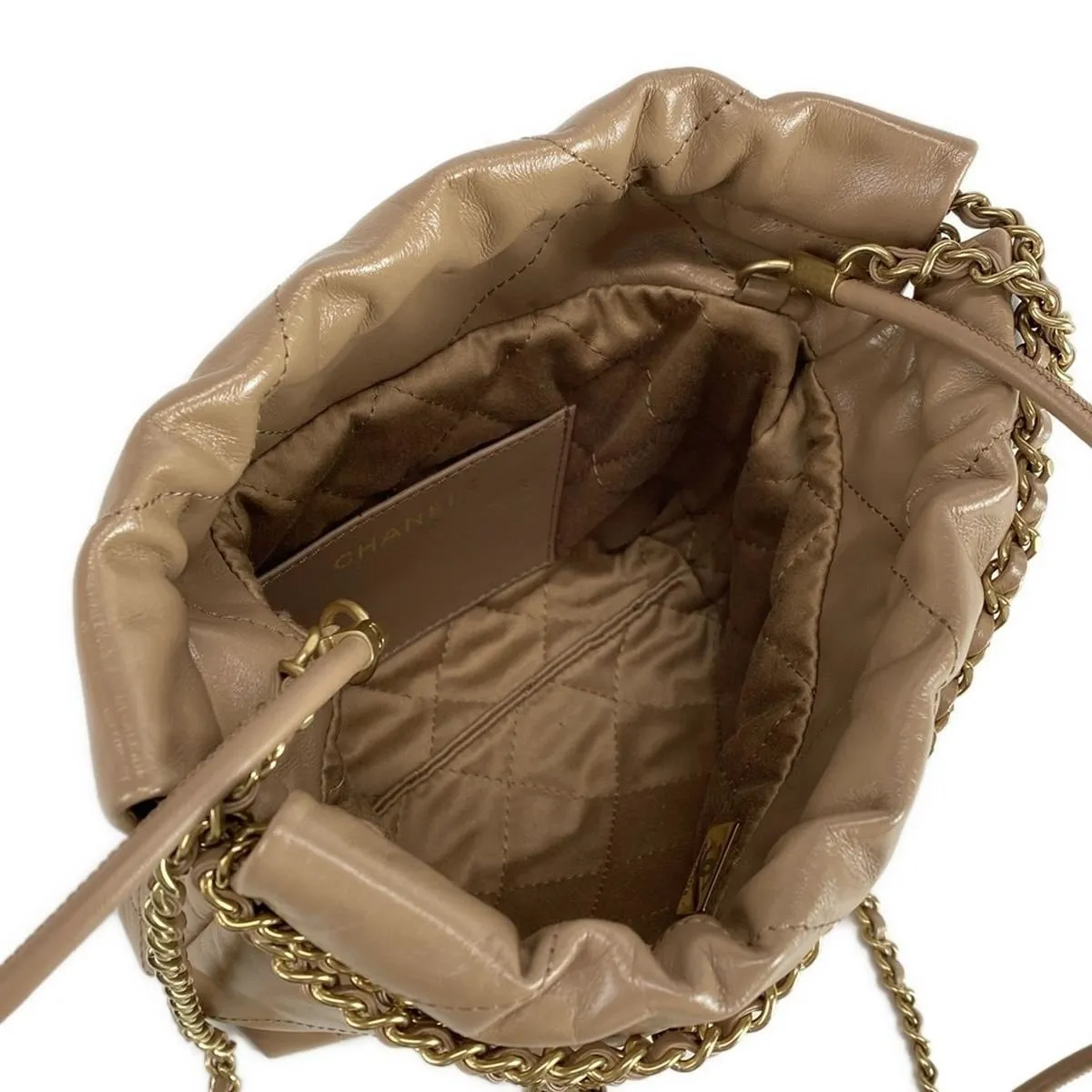 Chanel 22 Mini Beige Bag
