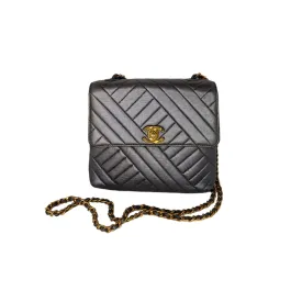 Chanel bag Vintage Chevron Quilted Square Flap Bag