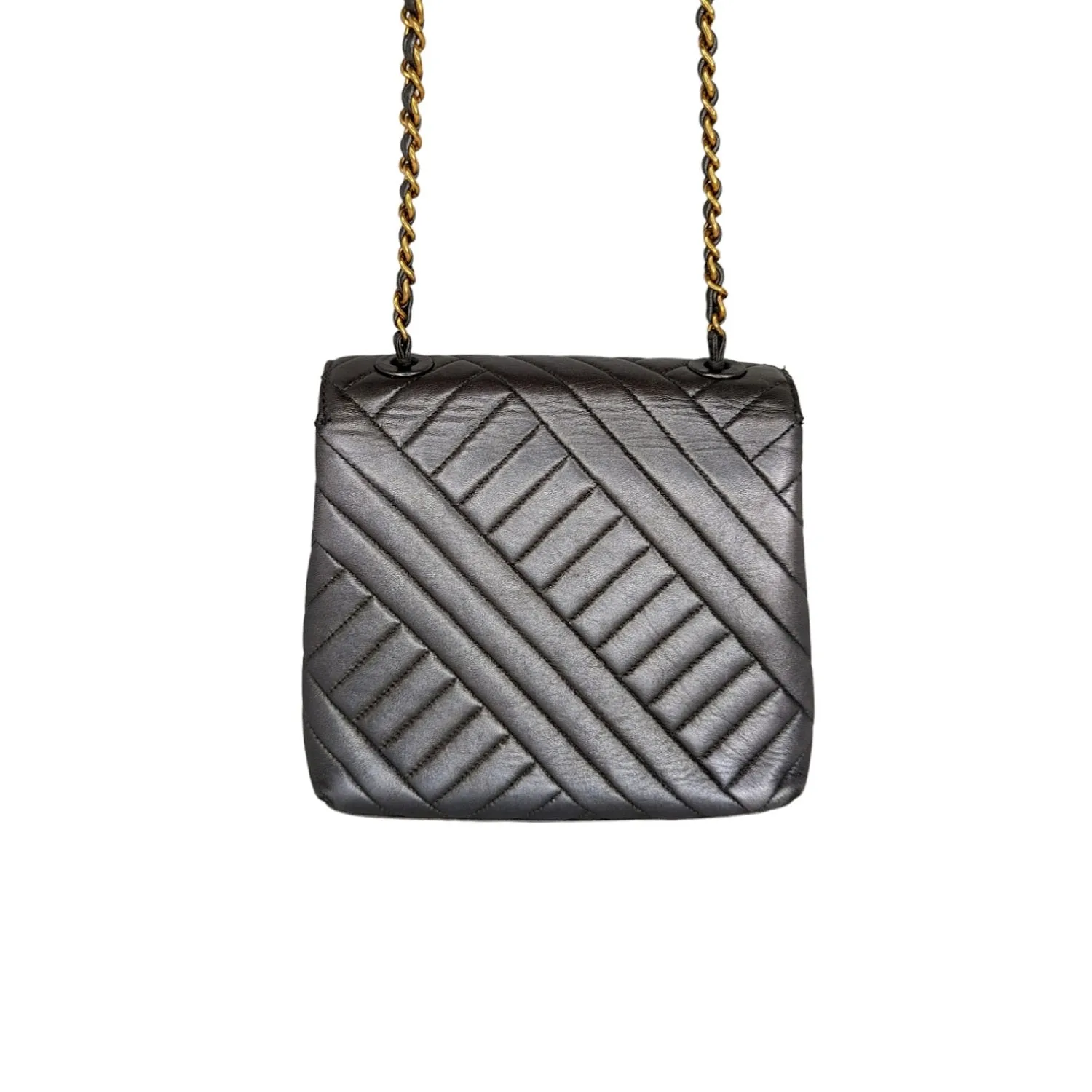 Chanel Bag Vintage Chevron Quilted Square Flap Bag