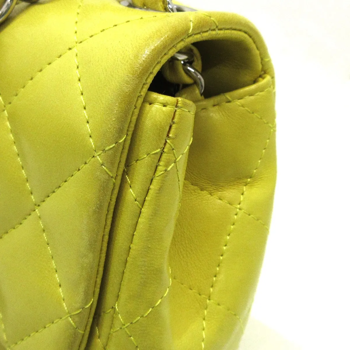 Chanel Yellow Leather MINI FLAP BAG shoulder bag