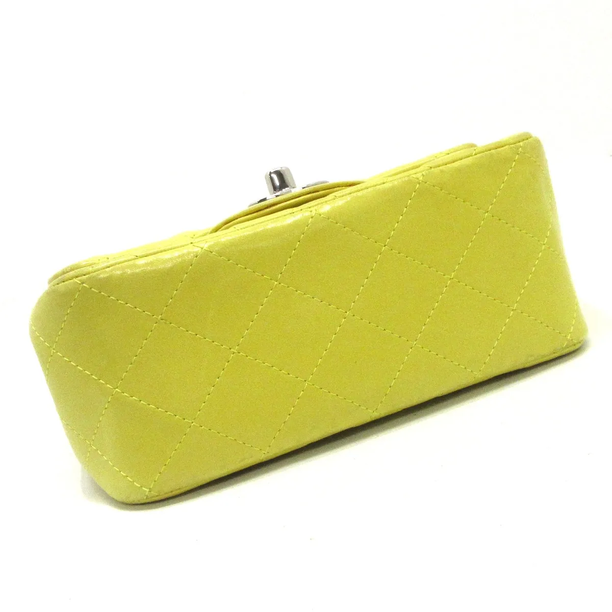 Chanel Yellow Leather MINI FLAP BAG shoulder bag