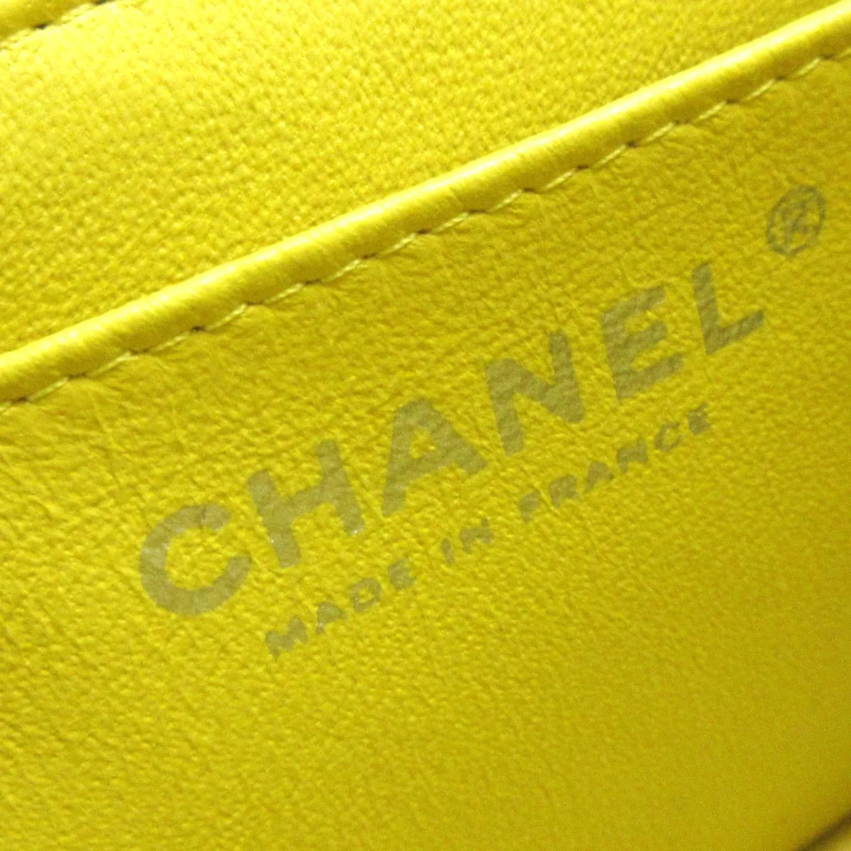 Chanel Yellow Leather MINI FLAP BAG shoulder bag