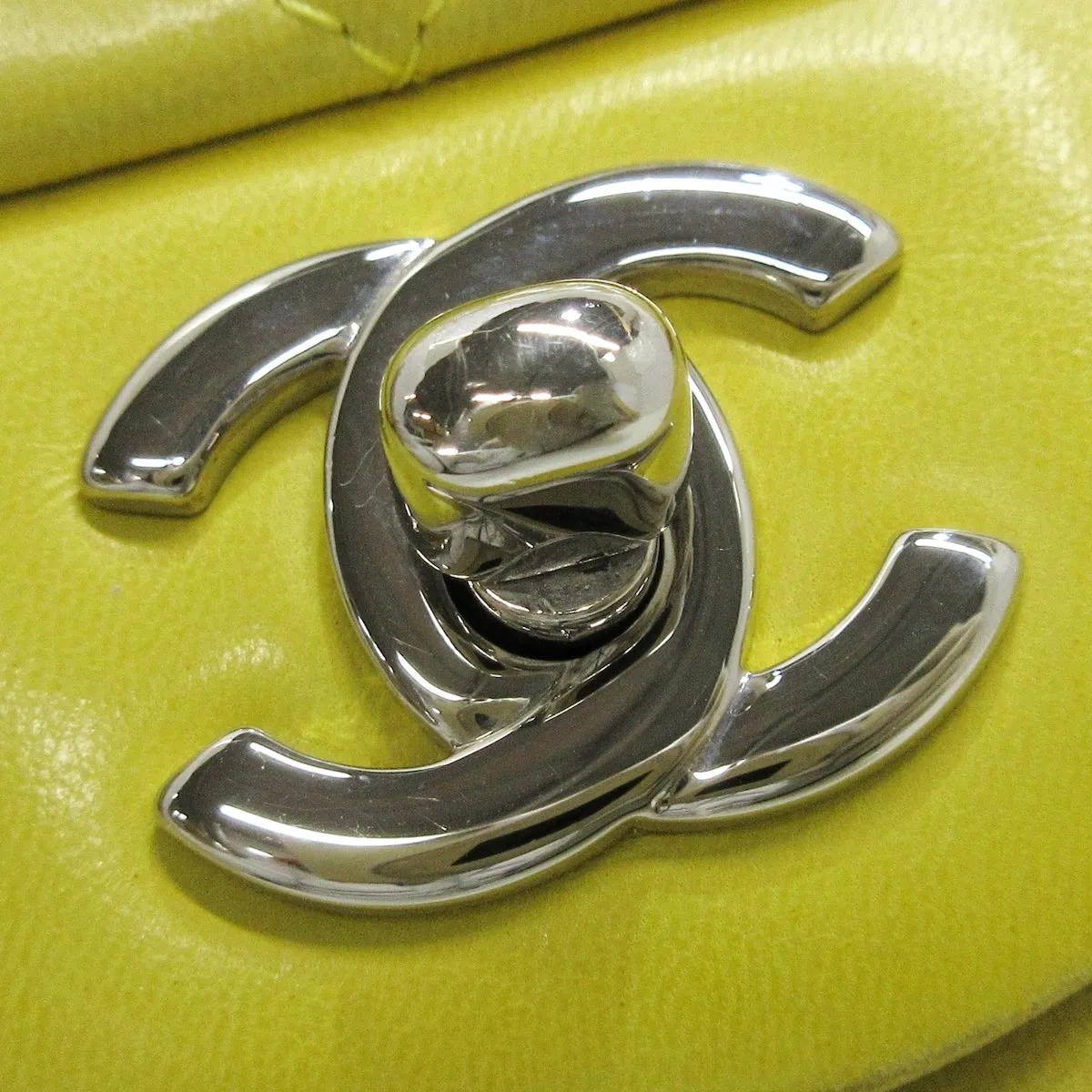 Chanel Yellow Leather MINI FLAP BAG shoulder bag