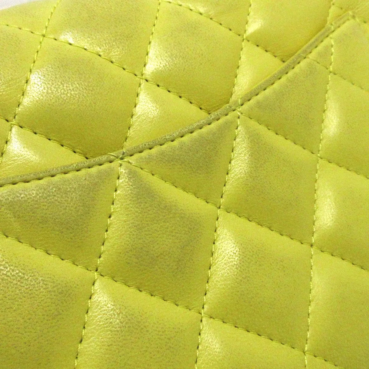 Chanel Yellow Leather MINI FLAP BAG shoulder bag