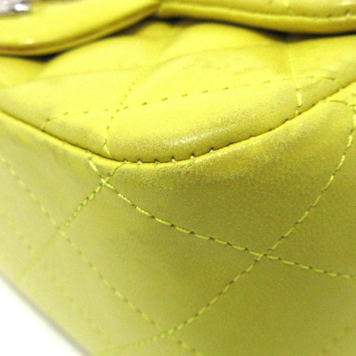 Chanel Yellow Leather MINI FLAP BAG shoulder bag