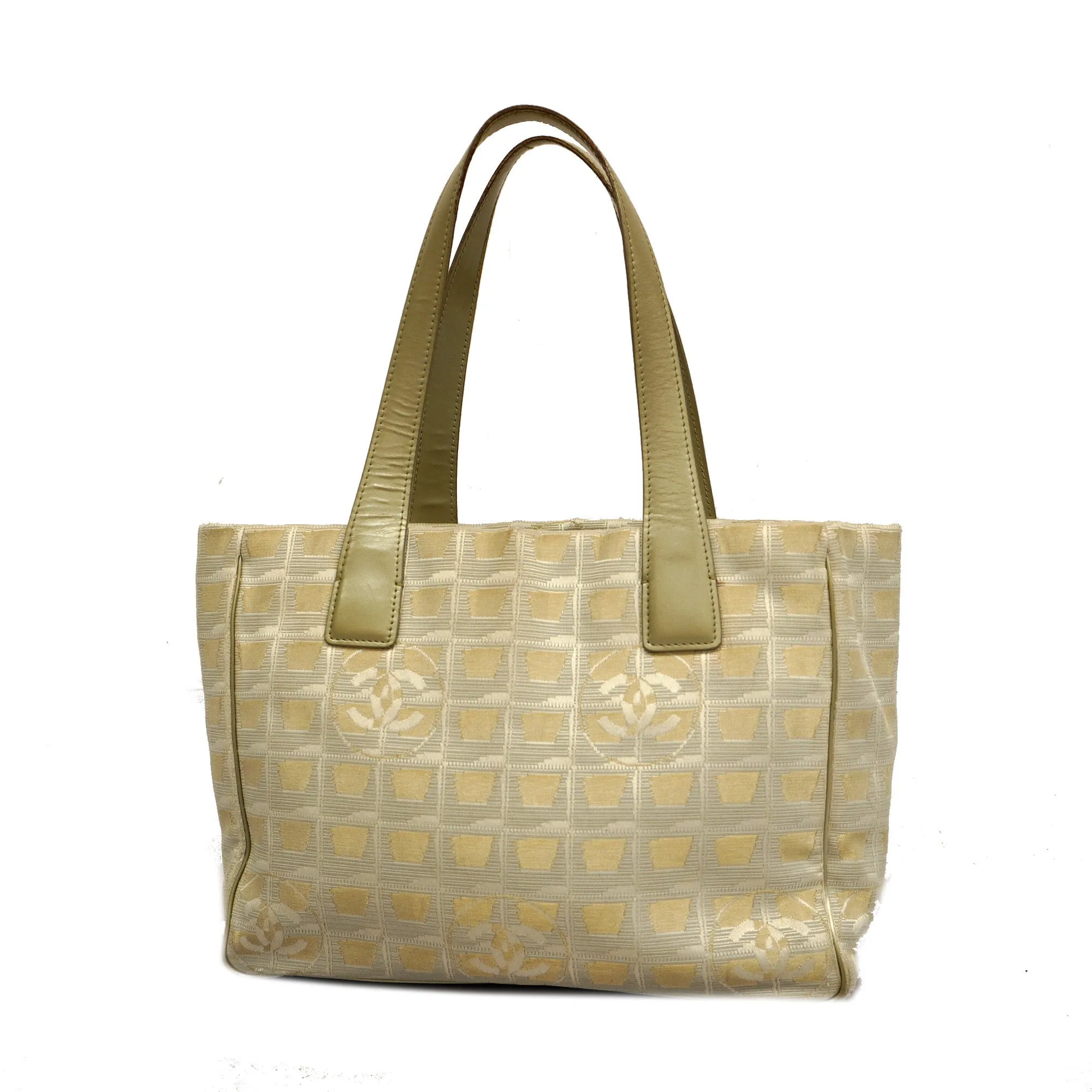 Chanelauth  New Travel Line Tote Bag Women's Nylon Canvas Gray