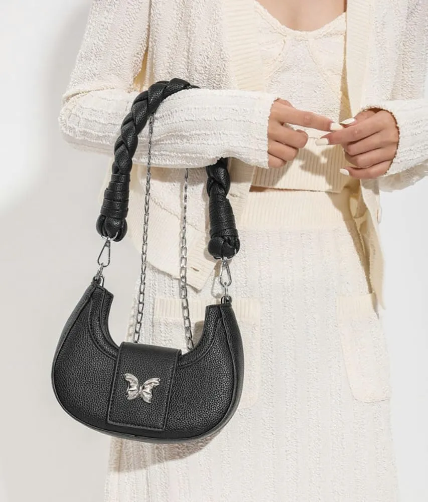 Crossbody Bag for Women Vegan Leather Hobo Handbags Tote Handbag Purse Shoulder Bucket Bag with Chain Straps