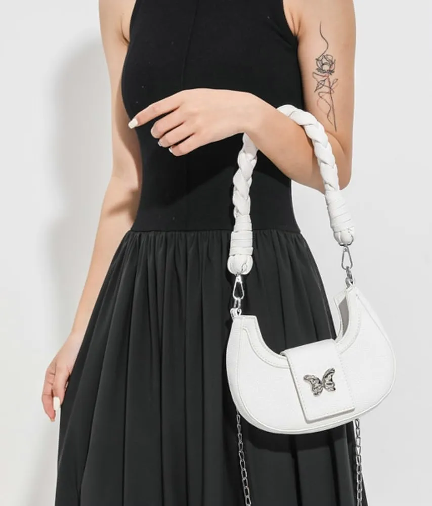 Crossbody Bag for Women Vegan Leather Hobo Handbags Tote Handbag Purse Shoulder Bucket Bag with Chain Straps