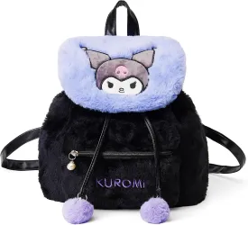 Cute Plush Backpack, Soft Fuzzy Cartoon Bucket Purse, 16 Inch Large Capacity Casual Daypack