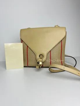 Delvaux vintage crossbody bag in toile de cuir 1997